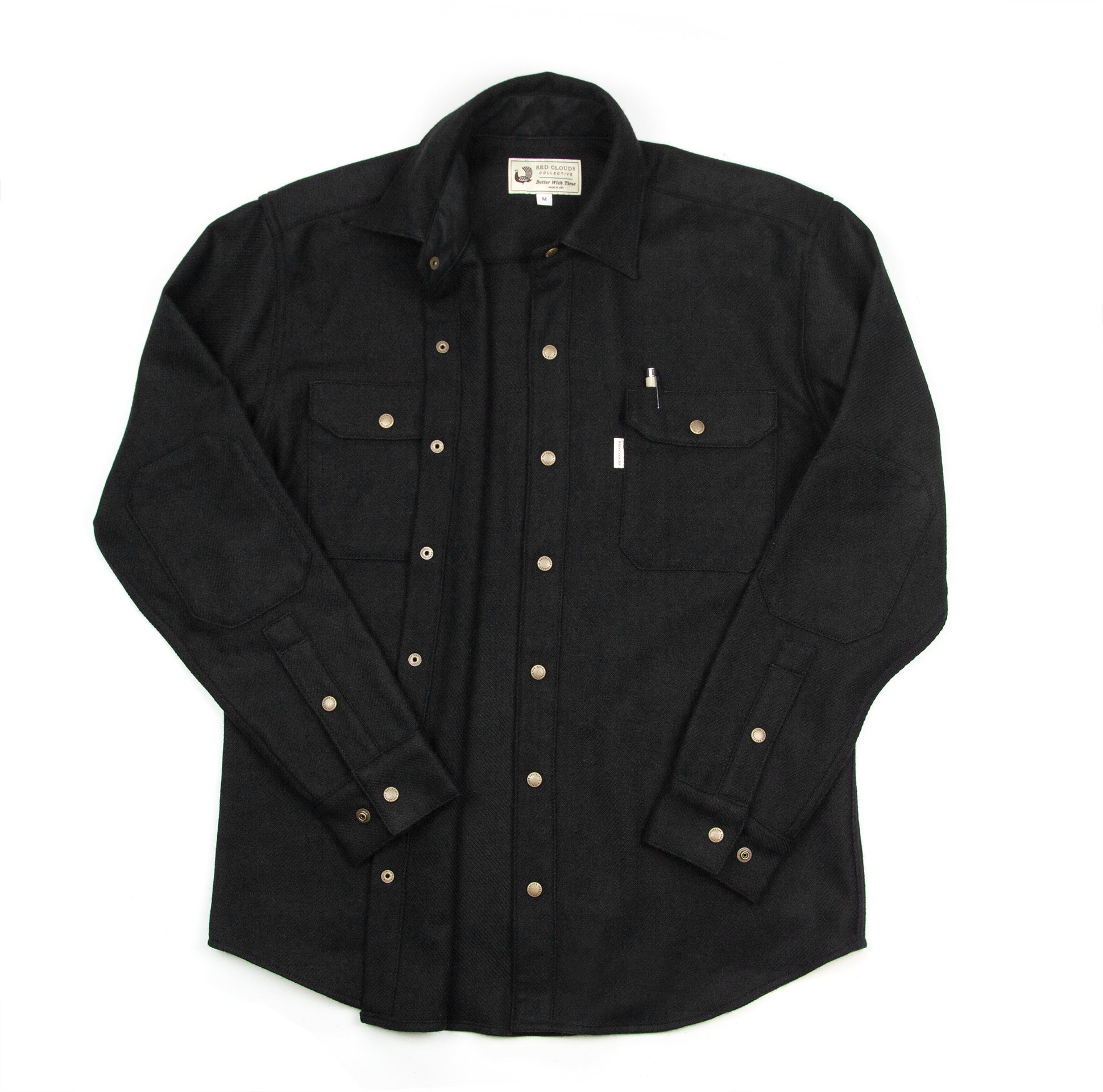 Witham Wool Shirt - Black