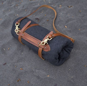 Leather Blanket Carrier - Red Clouds Collective - Made in the USA