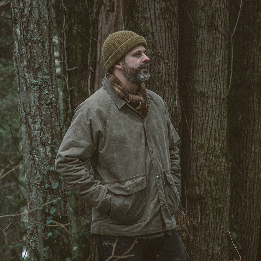 Red Clouds Jacket, belmont jacket, belmont, waxed canvas jacket, jacket made in usa, portland jacket, oil cloth jacket, waxed canvas coat, durable jacket, made in america, winter jacket made in usa, medium weight jacket, quality coat, v2, tin cloth, cruiser, lumber jack, durable, best jacket