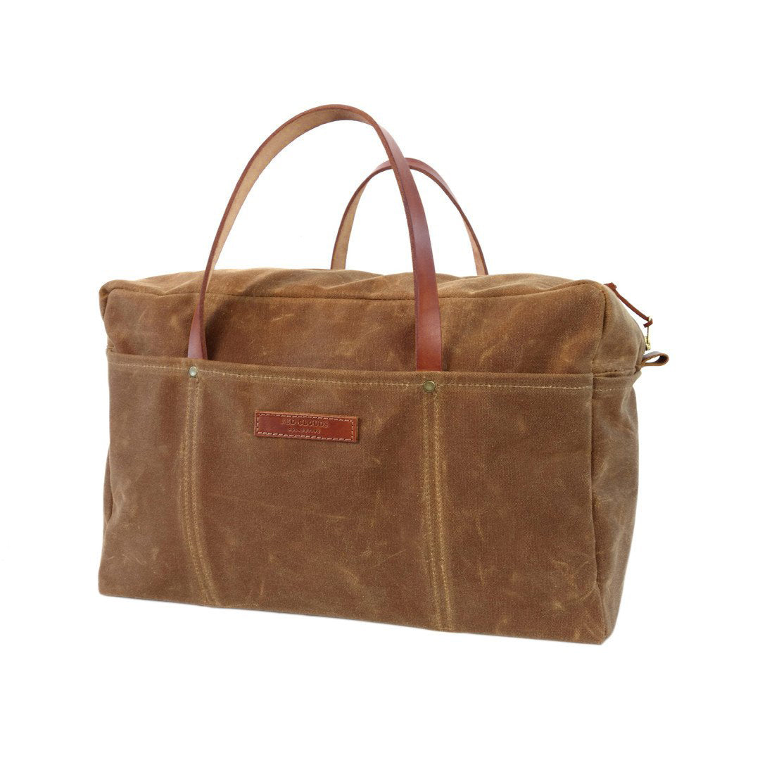 Waxed Canvas Duffle Bag - Brush Brown - Red Clouds Collective