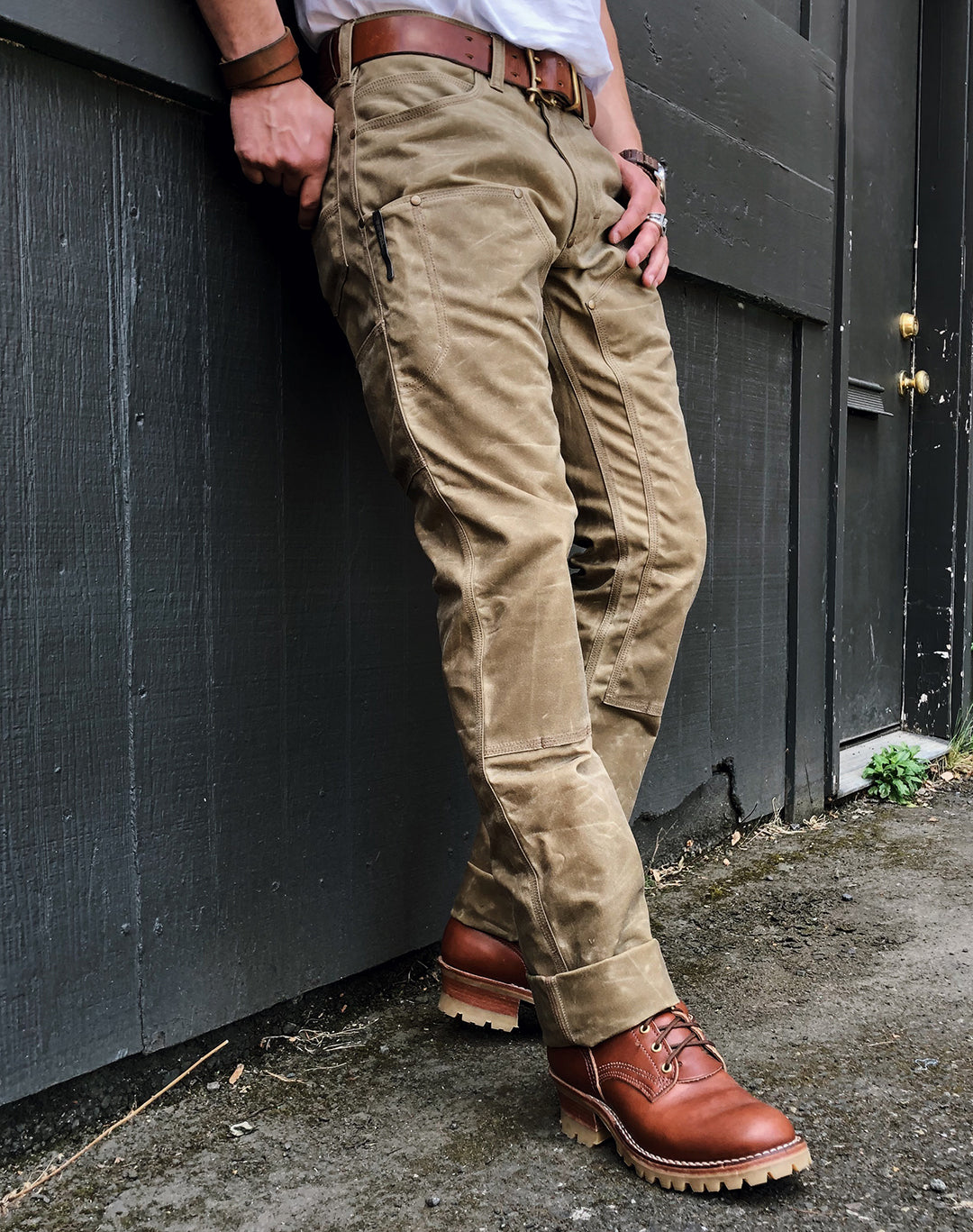 GN.01 Waxed Canvas Fitted Work Pant - Havana - Red Clouds Collective - Made  in the USA