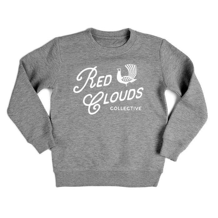 red clouds sweatshirt, crew neck, red clouds collective, made in usa sweatshirt
