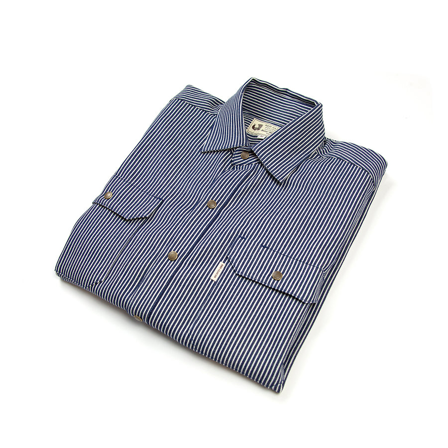 hickory stripe shirt, vintage stripe shirt, made in usa shirt