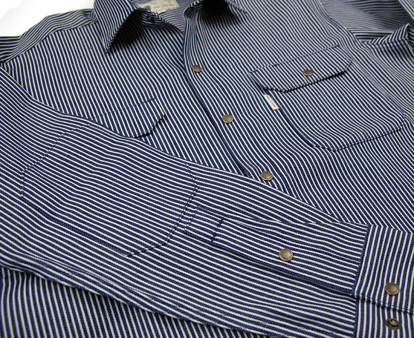 Witham Work Shirt - Hickory Stripe - Red Clouds Collective - Made in ...