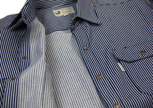 Witham Work Shirt - Hickory Stripe - Red Clouds Collective - Made