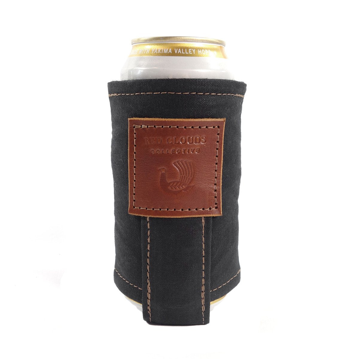 Leather Koozie - Black - Red Clouds Collective - Made in the USA