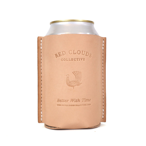 Leather Koozie - Black - Red Clouds Collective - Made in the USA
