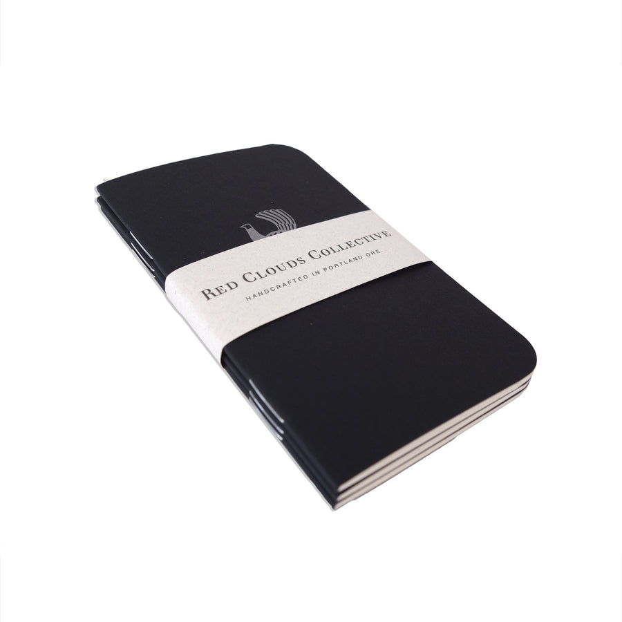 Sketchbook, notebook, mini notebook, small notebook, small sketchbook, small field notes, small moleskine, tiny field notes, tiny moleskine, red clouds sketchbook, pack of notebooks, Available in a pack of 3, the Replacement Sketchbook can be used in our GOODbook or on its own. Each booklet has 20 blank ivory pages with rounded corners.