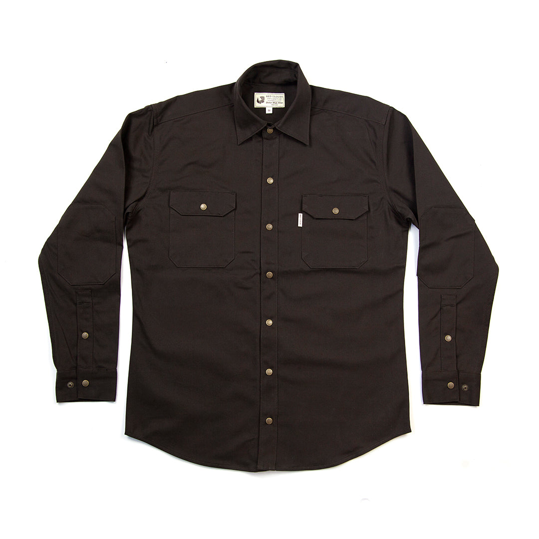 Witham Work Shirt - Brown Twill